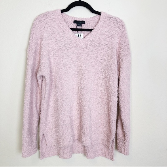New Sanctuary V-neck Teddy Sweater in Rose Quartz - Picture 4 of 12